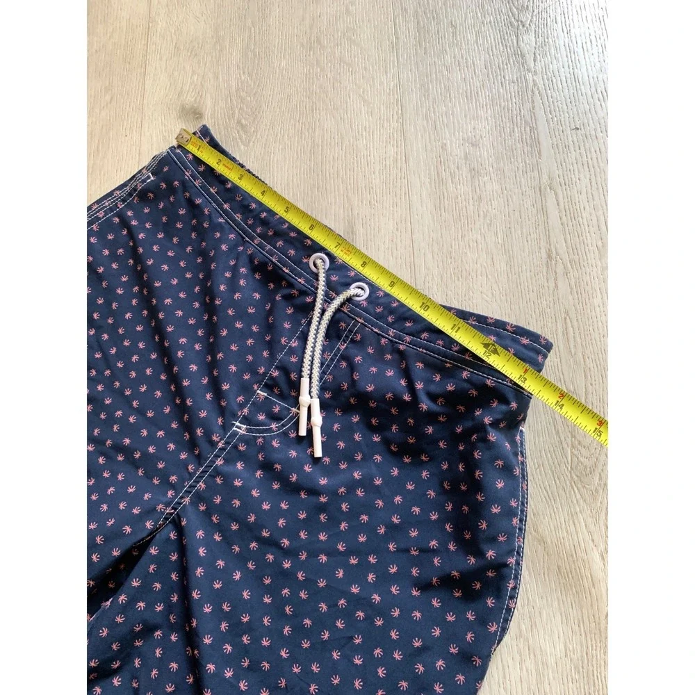 Johnnie-O Boys Navy Blue Pink Palm Tree Print‎ Swim Trunks Board Shorts Size 14